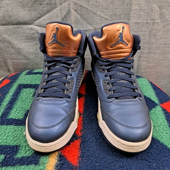 %Nike Air Jordan 5 Retro Navy Mens Basketball Shoes Size 10.5 / AJ25 main image 11